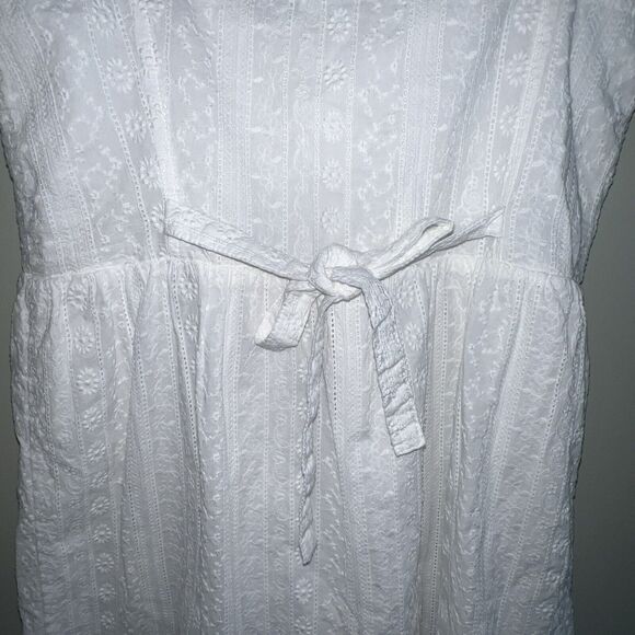 Brandy Melville Sundress Ruffle Tie Back One Size Tianna Dress V Neck 100%cotton - Picture 9 of 11